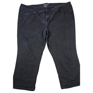 Torrid crop jegging super soft black denim stretch jeans sz 28 plus casual